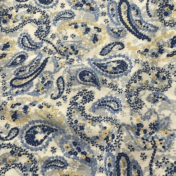 NWT Wide Leg Cotton Blend Lightweight Summer Blue Paisley Beach Pants - Picture 7 of 9